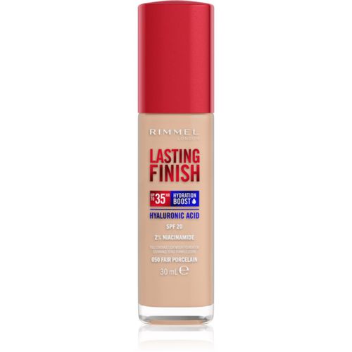 Lasting Finish 35H Hydration Boost fondotinta idratante SPF 20 colore 050 Fair Porcelain 30 ml - Rimmel - Modalova