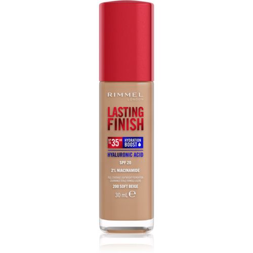 Lasting Finish 35H Hydration Boost fondotinta idratante SPF 20 colore 200 Soft Beige 30 ml - Rimmel - Modalova