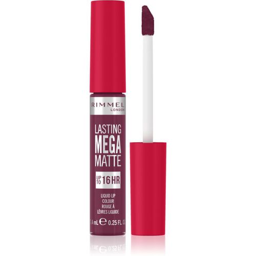 Lasting Mega Matte barra de labios líquida fórmula ligera 16h tono Rock Me Purple 7,4 ml - Rimmel - Modalova