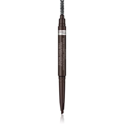 Brow This Way Augenbrauenstift mit 2 in 1 Bürste Farbton 003 Dark Brown 0,25 g - Rimmel - Modalova