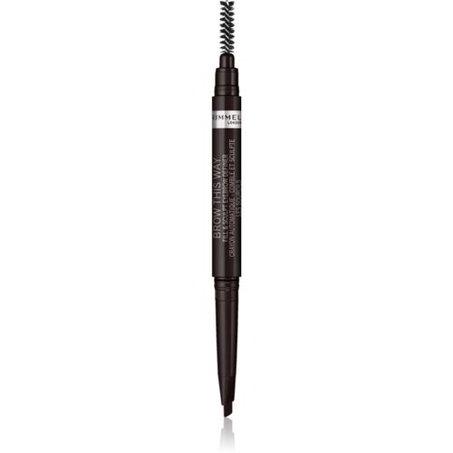 Brow This Way lápiz para cejas con cepillo 2en1 tono 004 Soft Black 0,25 g - Rimmel - Modalova