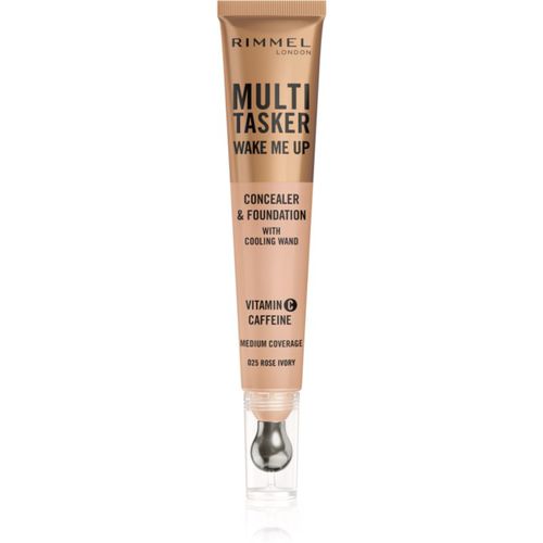 Multi-Tasker Wake Me Up base de maquillaje y corrector para iluminar la piel tono 25 Rose Ivory 20 ml - Rimmel - Modalova