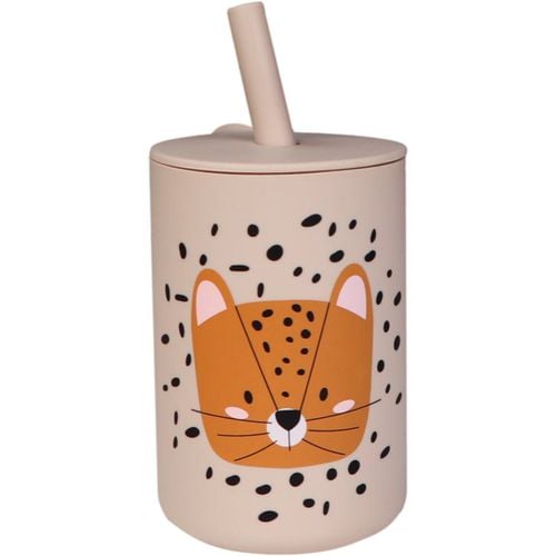 Silicone Cup and Straw taza con pajita Leopard Sand 1 ud - Tryco - Modalova