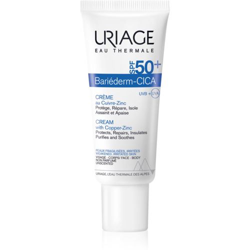 Bariéderm Cica-Cream with Copper-Zinc SPF 50+ crema reparadora con cobre y zinc SPF 50+ 40 ml - Uriage - Modalova