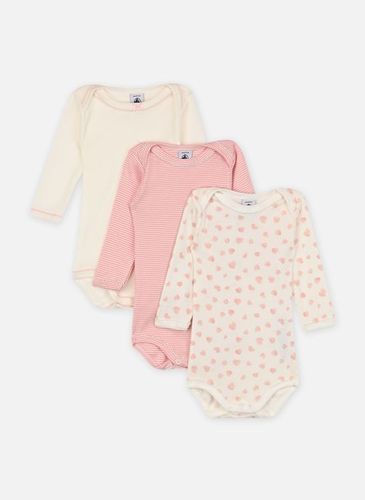 Vêtements Lot de 3 Bodies Manches Longues Mini Love Rose pour Accessoires - Petit Bateau - Modalova