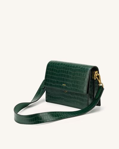 Mini Flap Borsa - Dark Verde Cocco - JW PEI - Modalova