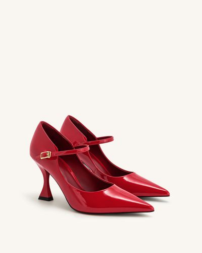 Thalina Patent Leather Pumps - Rosso - JW PEI - Modalova