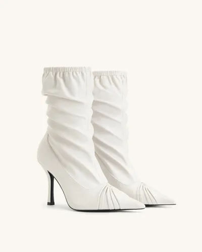 Joanne stivaletti in pelle con dettagli a pannelli - Bianco - JW PEI - Modalova