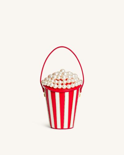 Skylar Eimer Tasche mit Kunstperlenverzierung - Rot - JW PEI - Modalova