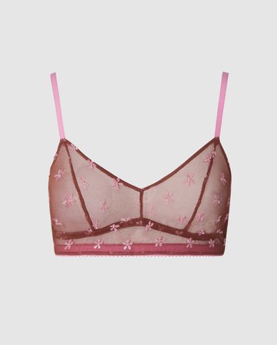 Mesh Balconette Mocha/Candy Pink | Bralettes - Bralettes / Balconette - Understatement - Modalova