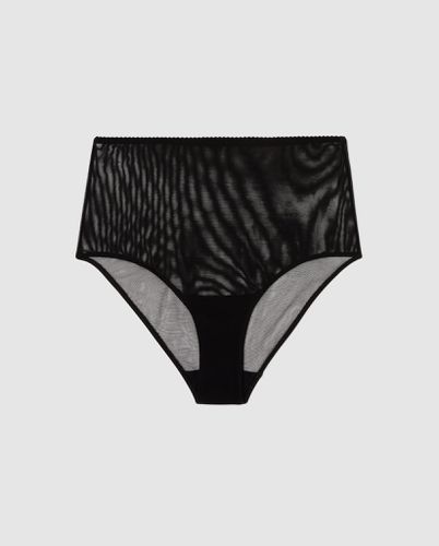 Mesh Highwaist Briefs Black - Understatement - Modalova