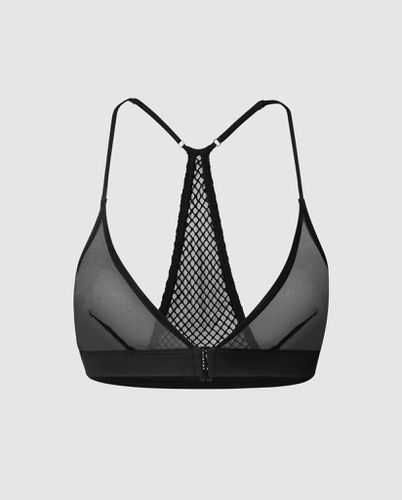 Mesh Racerback Triangle Bralette Rhinestone | Bralettes - Bralettes / Triangle Bralette - Understatement - Modalova