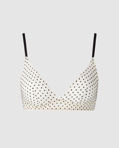 Mesh Triangle Bralette Cream/Black | Bralettes - Bralettes / Triangle Bralette - Polyamide - Understatement - Modalova