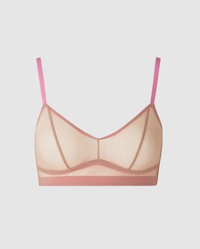 Mesh Balconette Sand/Candy Pink | Bralettes - Bralettes / Balconette - Polyamide - Understatement - Modalova