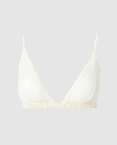 Lace Satin Triangle Bralette | Bralettes - Bralettes / Triangle Bralette - Understatement - Modalova