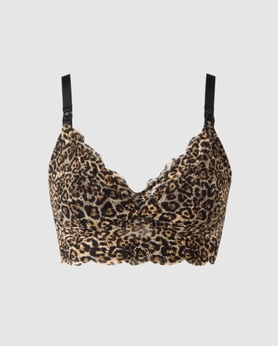 Lace Nursing Bralette Gold Leopard - Understatement - Modalova