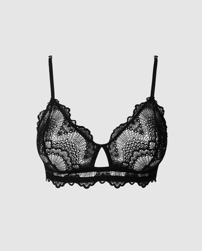 Lace Cut-Out Triangle Bralette | Bralettes - Bralettes / Triangle Bralette - Polyamide - Understatement - Modalova