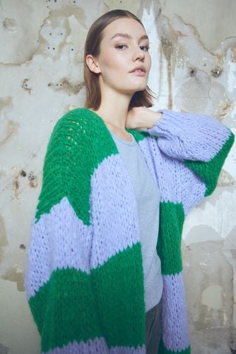 Jagger Knit Cardigan Orabel Green Stripe - Noella - Modalova