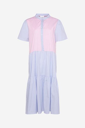 Lipe Dress Cotton Poplin Blue/rose Stripe - Noella - Modalova