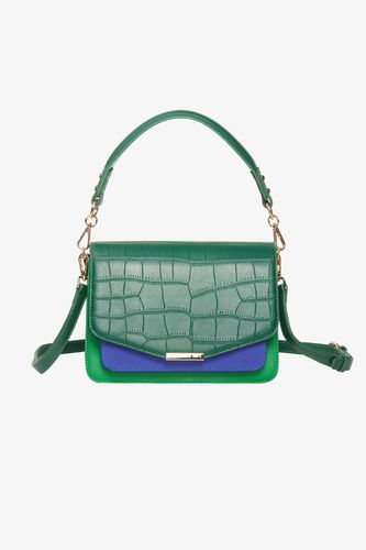 Blanca Multi Compartment Bag Dark green croco/Royal blue/Bright green - Noella - Modalova