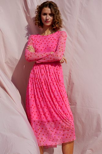 Solay Frill edge lg.sl. Dress Pink Cherry - Noella - Modalova