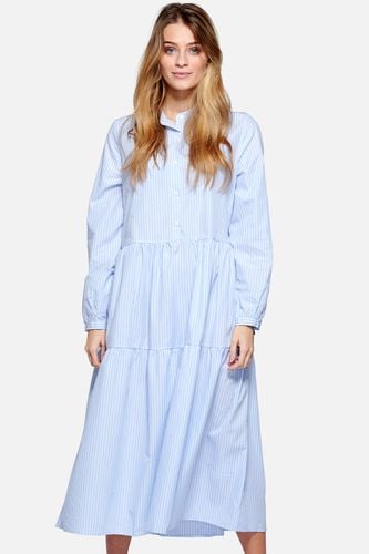 Lipe Long Dress Cotton Blue Stripe - Noella - Modalova