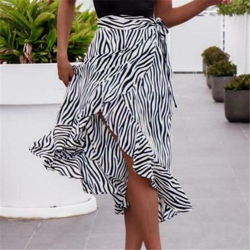 Zebra Striped Beach Bohemian Skirts - musthaveskirts - Modalova