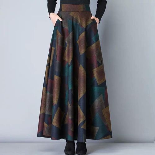 Winter Fashion Women's Wool Maxi Skirts - musthaveskirts - Modalova