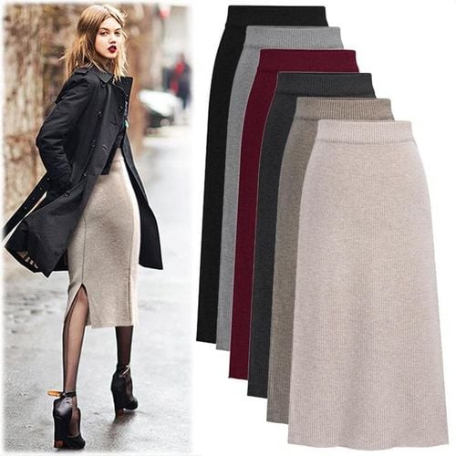 Winter Knit Long Skirts - musthaveskirts - Modalova