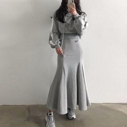 Women's Sleeve Tops+Long Skirt Set - musthaveskirts - Modalova