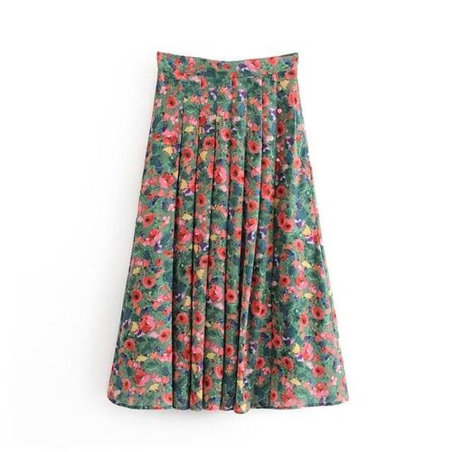 French Style Floral Midi Skirt - musthaveskirts - Modalova