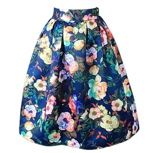 Vintage Floral Printed Ball Gown Skirts - musthaveskirts - Modalova