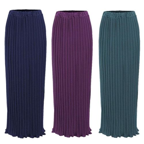 Chiffon Pleated Long Maxi Skirt - musthaveskirts - Modalova