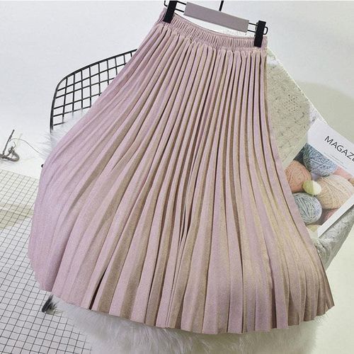Two Layer Long Pleated Skirts - musthaveskirts - Modalova