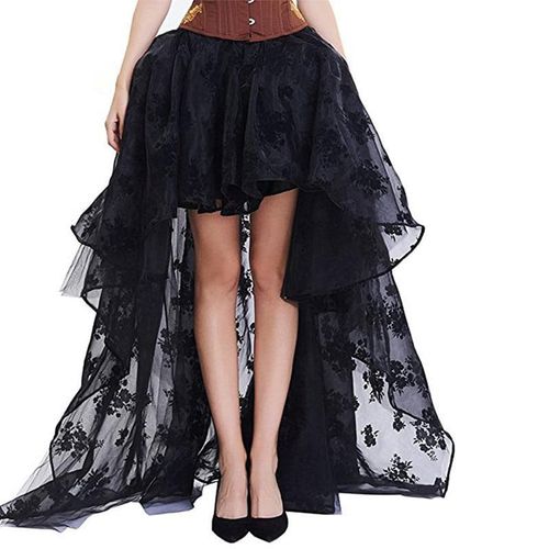 Women Gothic Maxi Black Skirts - musthaveskirts - Modalova