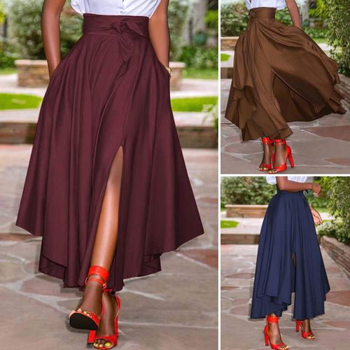 Summer Vintage Zipper Long Maxi Skirts - musthaveskirts - Modalova