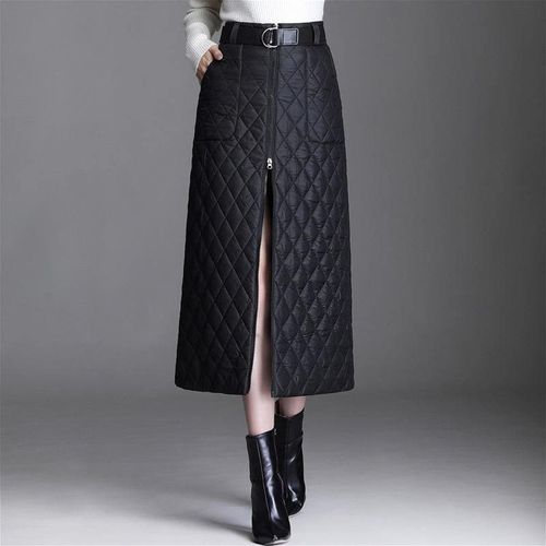 Thick Warm Down Cotton Skirt - musthaveskirts - Modalova