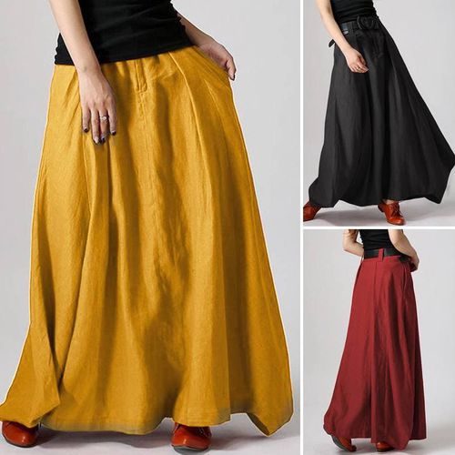 Zipper Women Elegant Solid Skirts - musthaveskirts - Modalova