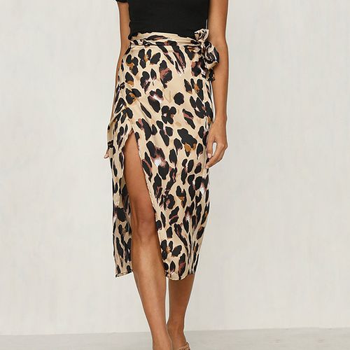 Leopard Sexy Stripe Skirt - musthaveskirts - Modalova