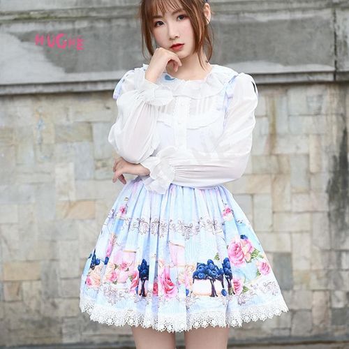 Sweet Flower Printed Short Skirt - musthaveskirts - Modalova