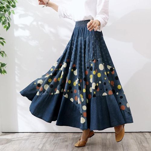Vintage Dot Big Hem Skirt - musthaveskirts - Modalova