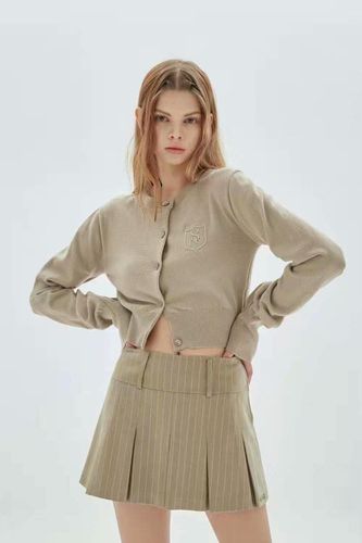 Women Pleated Stripe School Skirt - musthaveskirts - Modalova