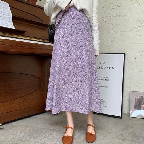 High Waist Slim Floral Skirt - musthaveskirts - Modalova