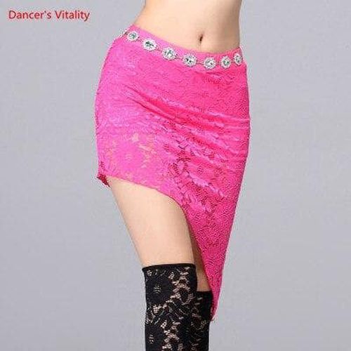 Summer Belly Dance Hip Scarf Lace Short Skirt - musthaveskirts - Modalova