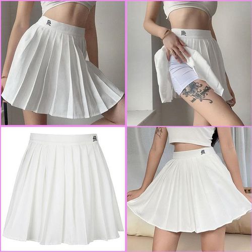 Woman High Waist Pleated Skirt With Shorts - musthaveskirts - Modalova