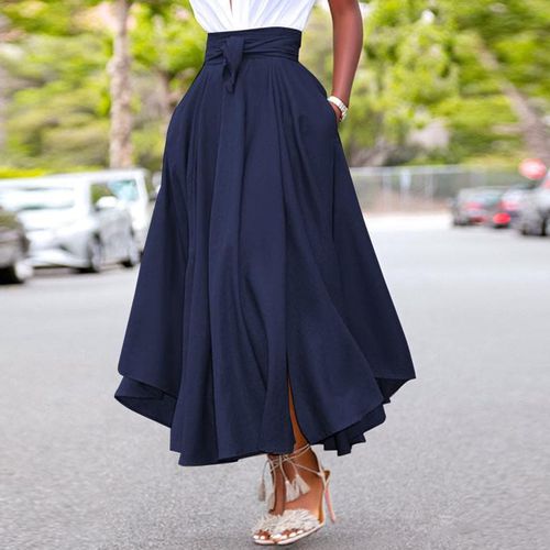 Vintage Zipper Long Maxi Skirts - musthaveskirts - Modalova