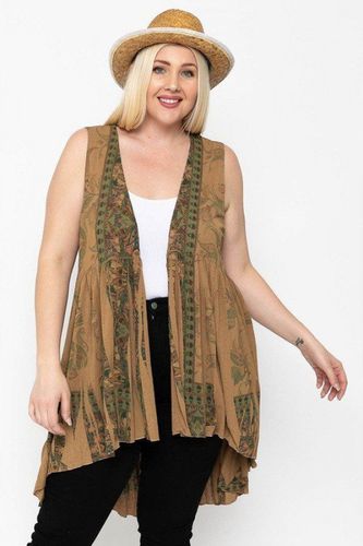 Long Flattering Silhouette Sleeveless Cardigan - KandyKouture - Modalova