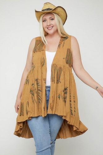 Long Flattering Silhouette Sleeveless Cardigan - KandyKouture - Modalova