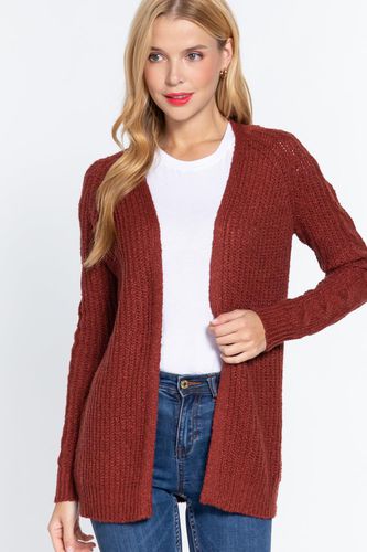 Long Slv Open Front Sweater Cardigan - KandyKouture - Modalova