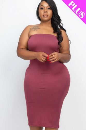 Plus Tube Bodycon Dress - KandyKouture - Modalova